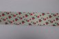 Preview: Satinband Blumen - Hoodieband - kiesel - 25 mm